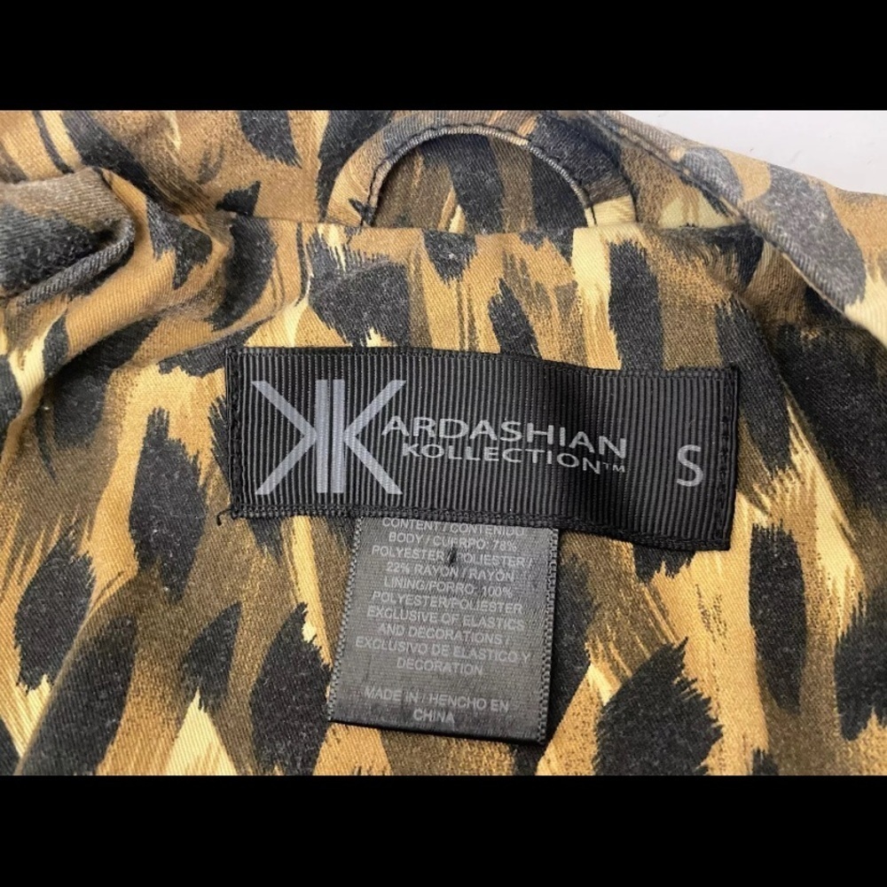 kardashian kollection Leopard Cheetah Print Blazer Jacket Women’s S Line…​​ - Picture 11 of 12